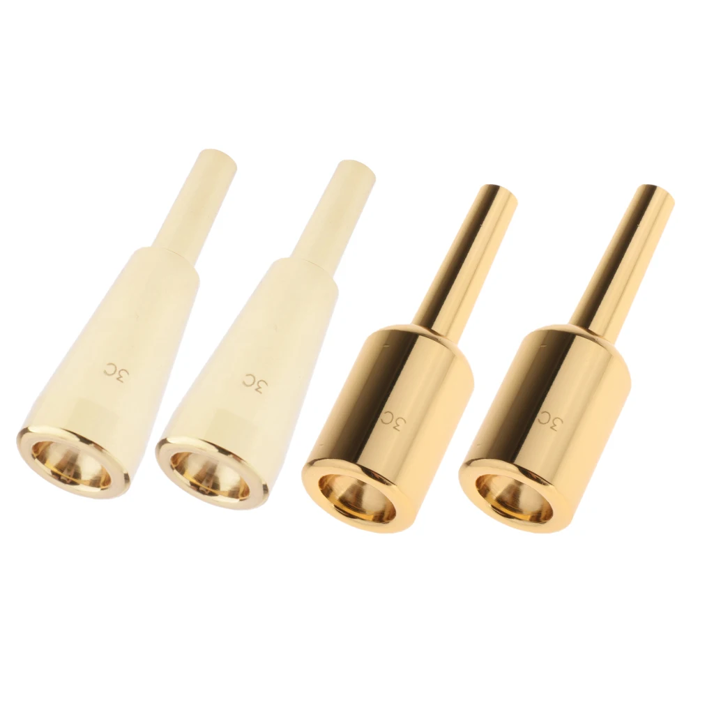 

4pack Trumpet Mouthpiece Perfect Gift for Beginner Professional Golden