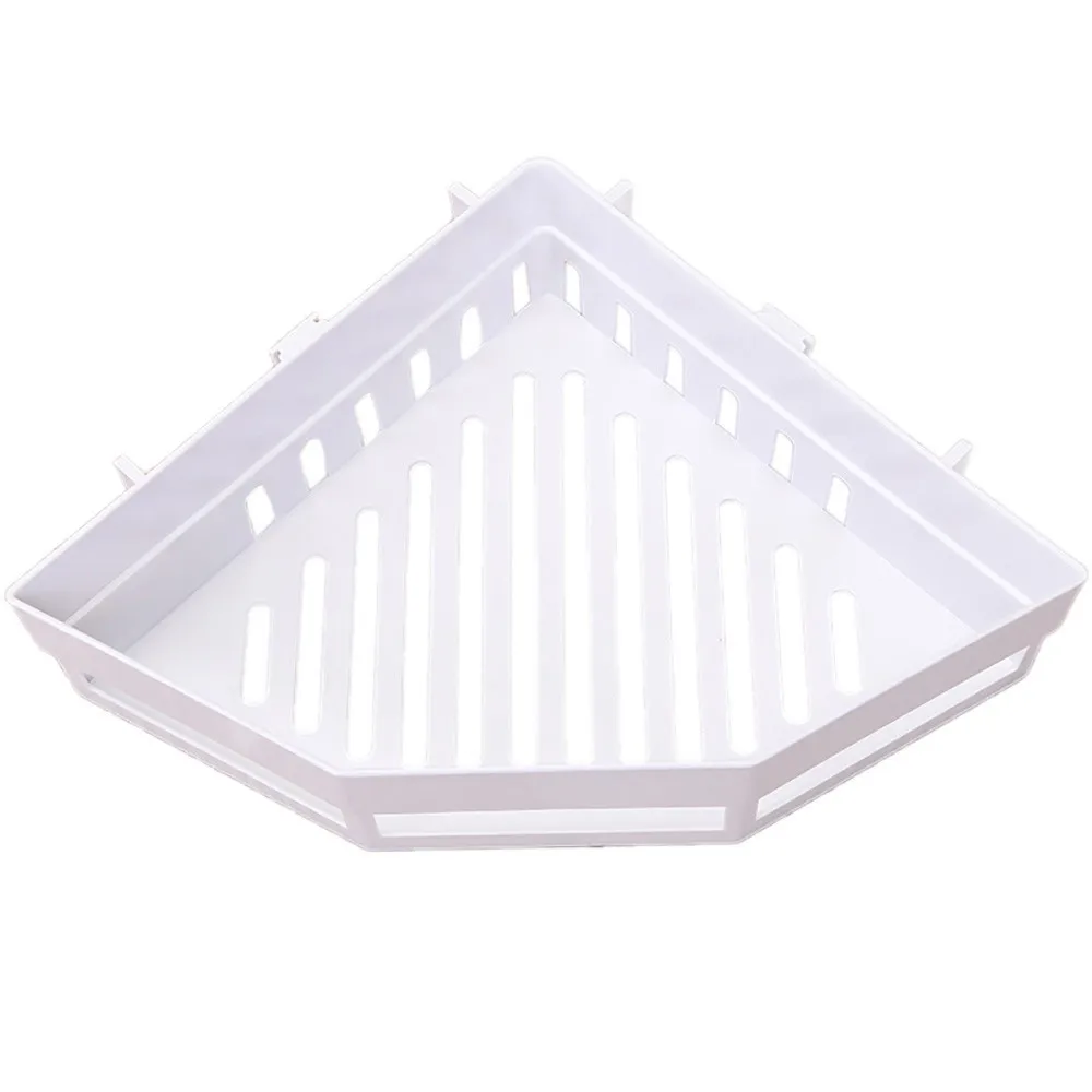 

Traceless Plastic Bathroom Kitchen Storage Rack Organizer Shower Shelf Bathroom Basket Holder Bathroom Accessories