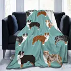 Австралийское плюшевое одеяло для собак-пастушек, легкое диванное одеяло для кушетки, кондиционер, идеально подходит для младенцев