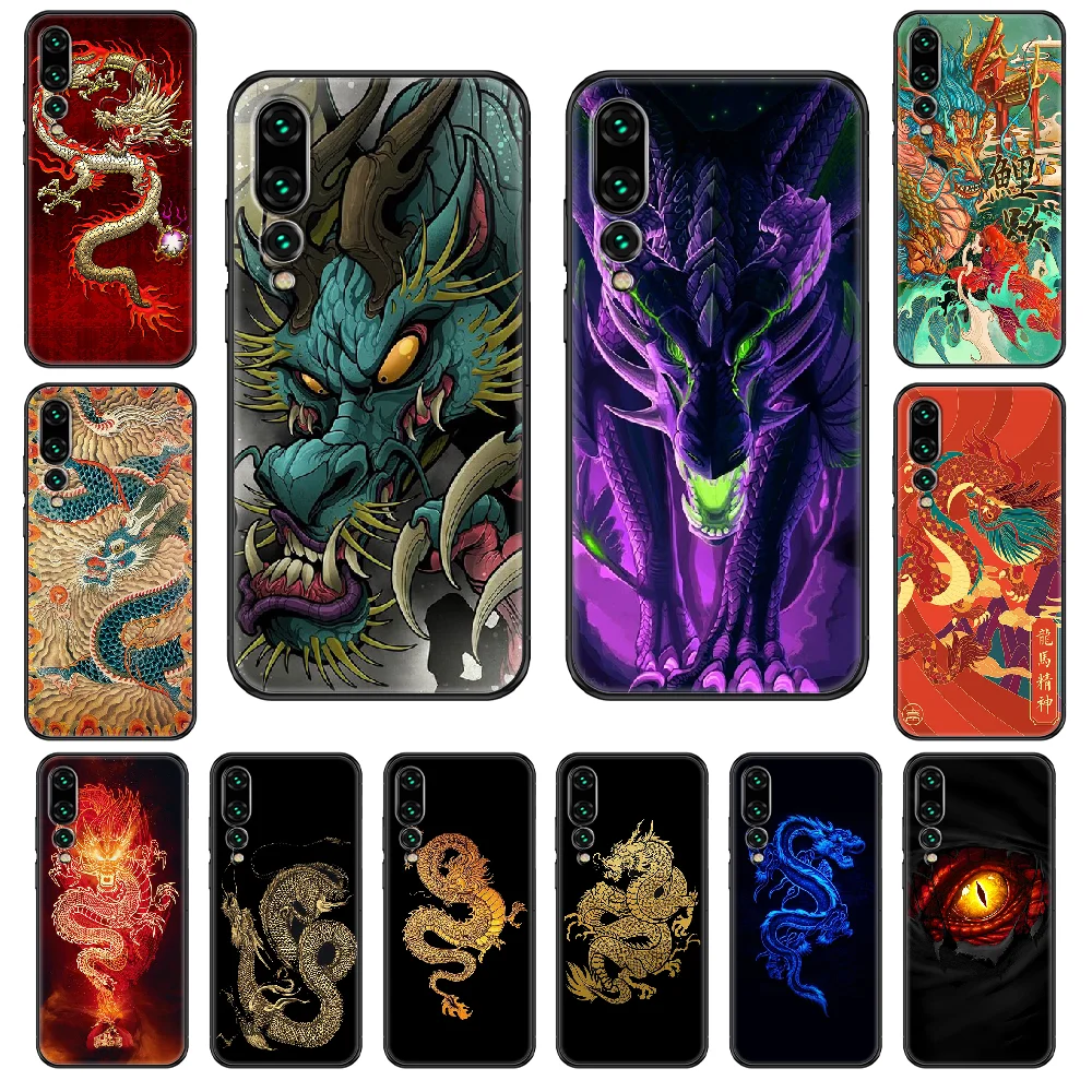 Арт дракона в китайском стиле чехол для телефона Huawei P 8 10 20 30 Смарт плюс 2019 Z Lite рro