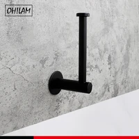 ss304 self adhesive toilet paper holder kitchen washroom wall mounted roll tissue holder no drilling bathroom ss brushed black