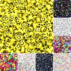 710mmm круглый Форма акриловые разделенные бусины улыбающееся лицо бусины для самостоятельного изготовления ювелирных изделий браслет с шармами Necklac