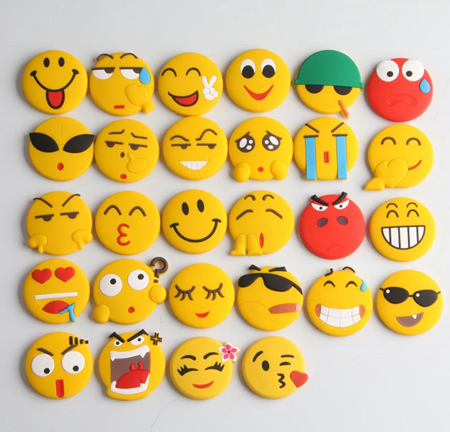 Мультфильм смайлик лицо пакет холодильник магнит панель наклейки