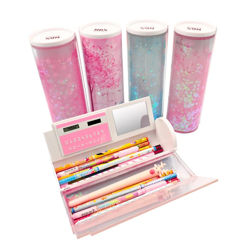 Purple starry sky pencil case Kawaii box bag Large capacity school supplies stationery for boys girl | Канцтовары для офиса и