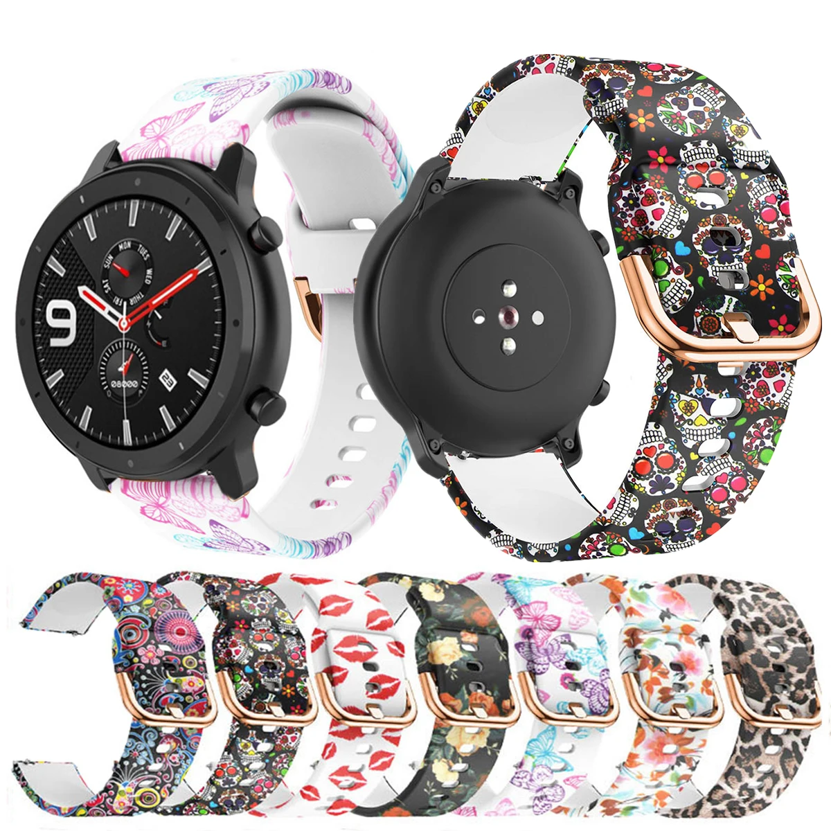 

Мягкий силиконовый ремешок для часов Samsung Galaxy Watch 3 45 мм, умные часы 22 мм, браслет для Huami Amazfit GTR 47 мм