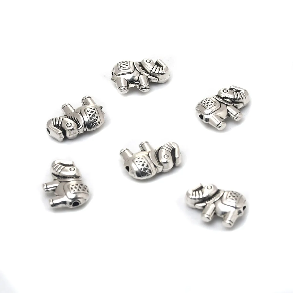 

30 шт./лот украшения ручной работы тибетский слон разделитель из сплава украшение Бисероплетение шармы фурнитура Сделай Сам Изготовление юв...