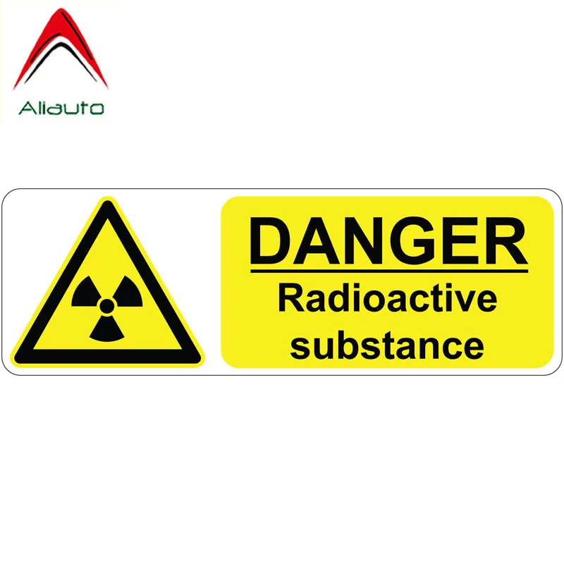 

Aliauto Reflective Car Sticker Danger Radioactive Substance Mark Lnterest Warning Cover Scratch Accessories PVC Decal,13cm*4cm
