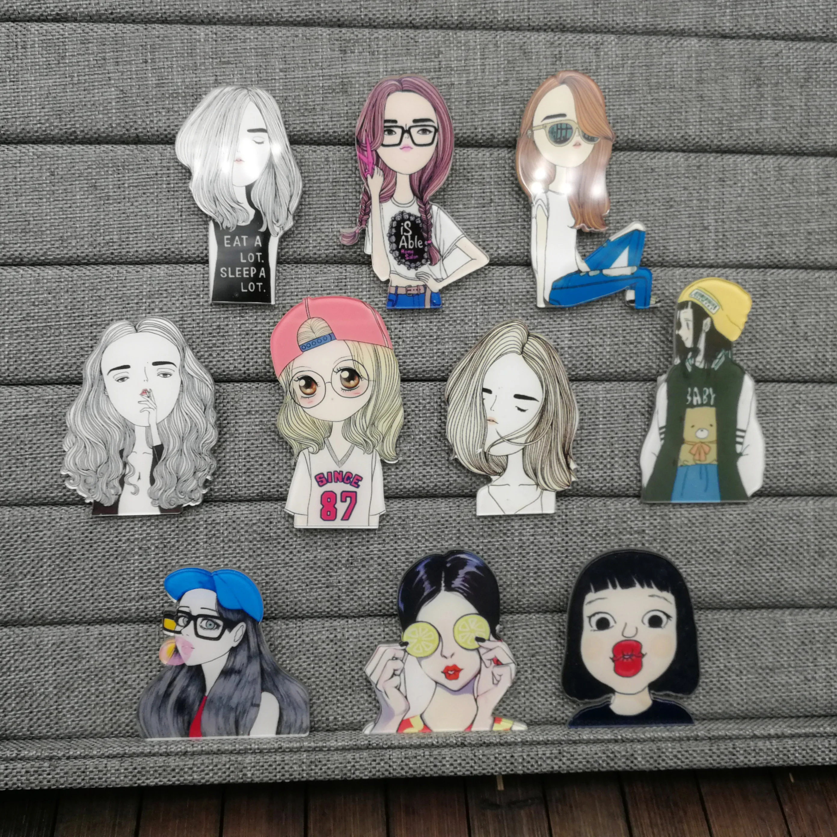 Женская акриловая брошь значок на булавке для футболки шапки шарфа одежды|Броши|