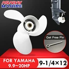 Подвесной Пропеллер для Yamaha 9.9hp 15hp 9 14*12 лодочный мотор из алюминиевого сплава, винтовой судовой морской двигатель, 3 лопасти, 8 сплавов