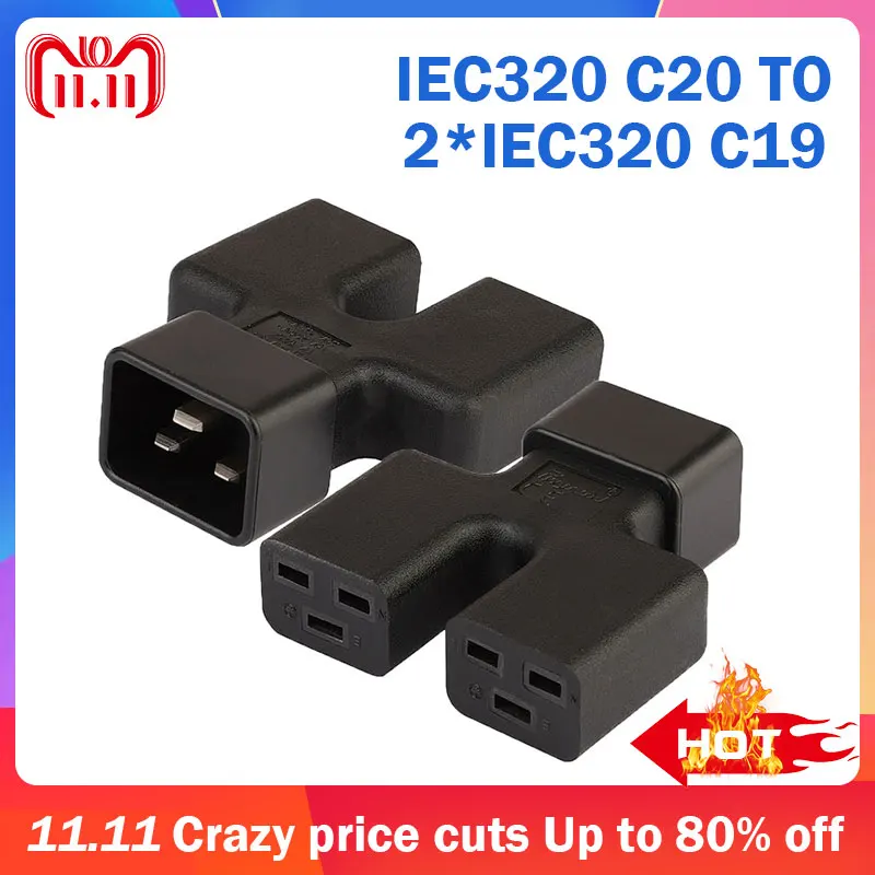 C20 2 * C19 два в одном IEC320 IEC 320 AC адаптер питания rконнектор конвертер гнездо Папа