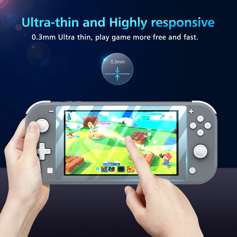 Защитная пленка для экрана OIVO Nintendo Switch Lite 1/2/4 в упаковке твердость 9H толщина 0 3 мм