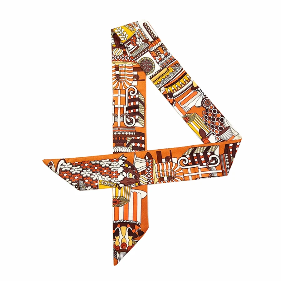 Сумка с принтом мороженого шарф для женщин обтягивающий на шею волос брендовые