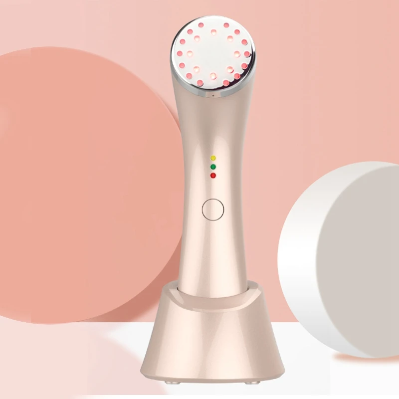 Photon Therapy Facial Heating Beauty Machine LED Light Skin Rejuvenation Deep Moisturizing Face Lifting Tightening Massager