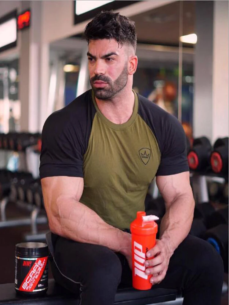 

Muscle Fitness Brothers Outdoor Sports Sports Training New Trend Men's Running Training Casual T-shirt