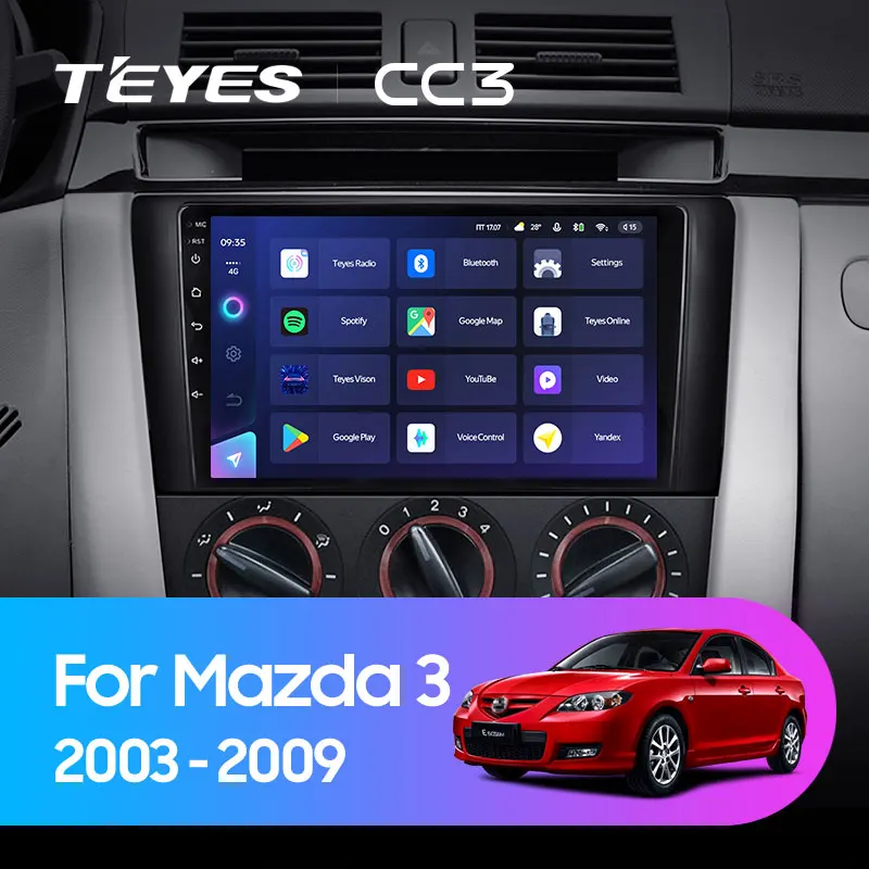 TEYES CC3 Штатная магнитола For Мазда 3 1 Mazda I Mazda3 BK 2003 - 2009 до 8-ЯДЕР 6 + 128ГБ 27EQ DSP
