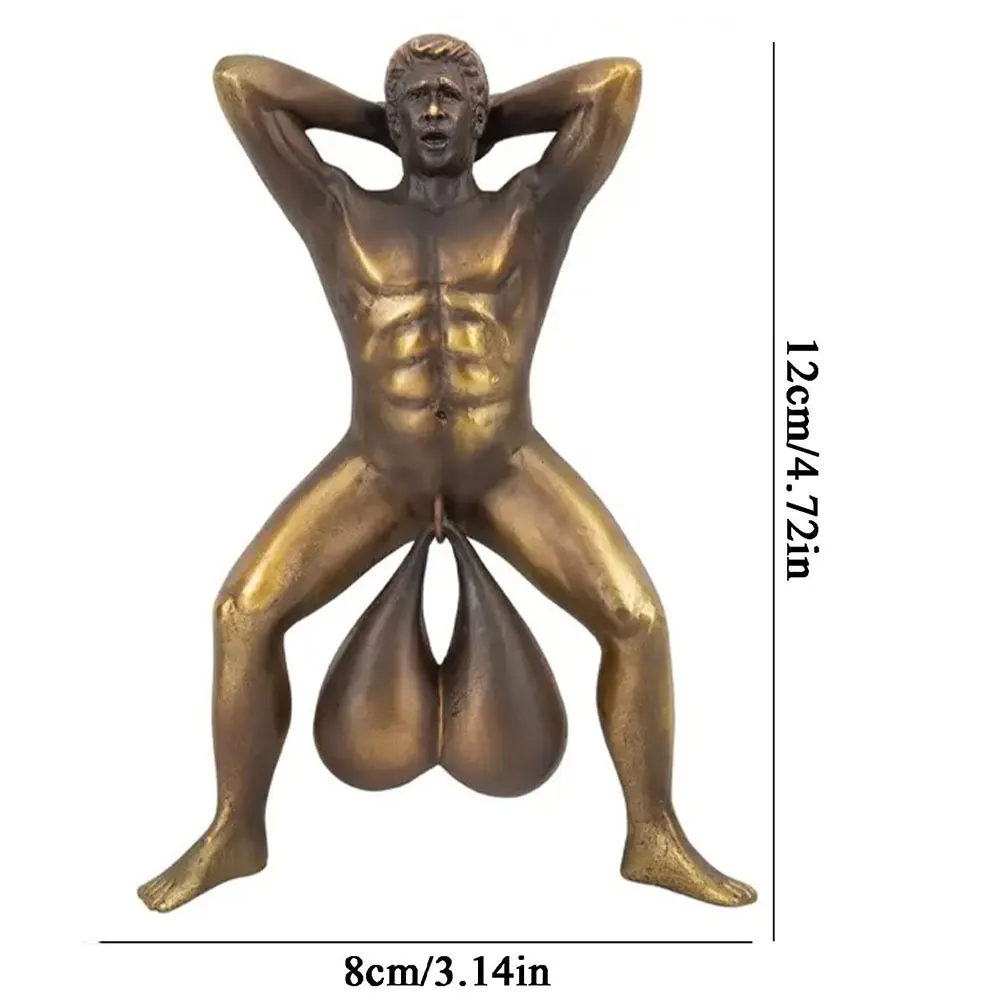 

Funny Door Knocker Figure Heavy Phallu Ball Doorbell Hanging Sculpture Special Decoration Golden Pendant Home Gareden Decoration