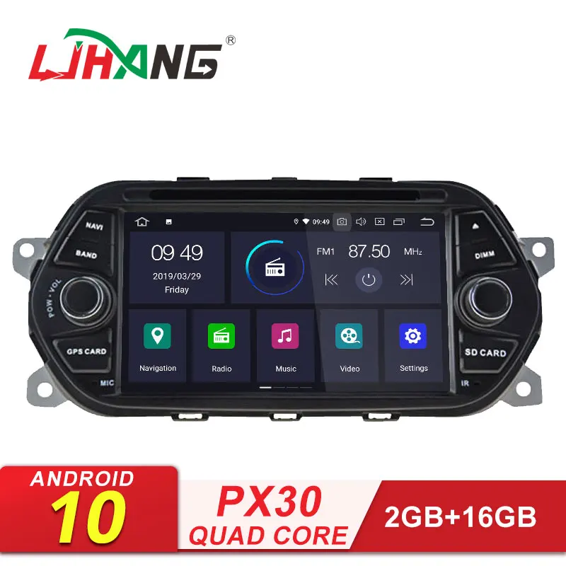 Автомобильный DVD плеер LJHANG 1 Din Android 10 для Fiat Tipo Egea Dodge Neon 2015 2016 2017 2018 WIFI