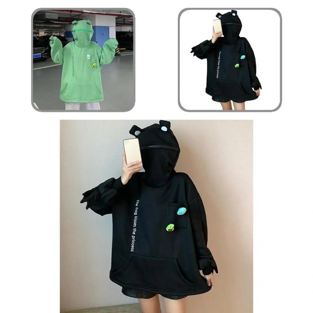 

Sweatshirt Casual Long Sleeve Plush Hoodie Large Pocket Hooded Unisex Sweatshirt