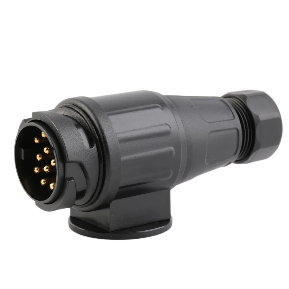 

12V Vehicle Tirol 13Pins 13-pin Trailer Plug 13Pole Connector Towing Bar Socket Plastic Plug Socket Trailer Cable 12V EU