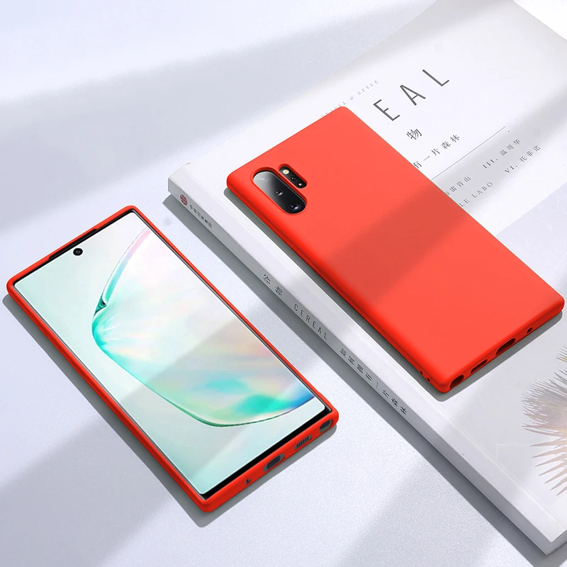 Для samsung Galaxy Note 10 чехол Note 10 Plus жидкий Силиконовый ТПУ карамельного цвета чехол для samsung Galaxy Note 9 8 10 Pro Чехол
