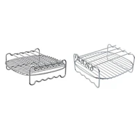 rack for airfryers household air fryer double layer air fryer rack grill barbecue supplies needle round
