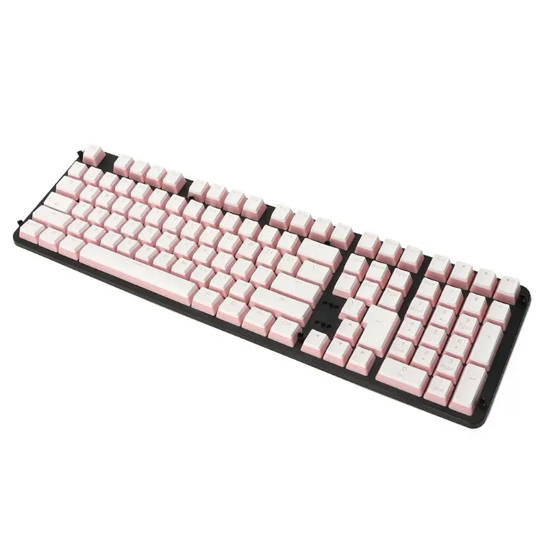 RGB 108 колпачки для ключей ANSI макет добавлены розовые пудинга из ПБТ с двойной