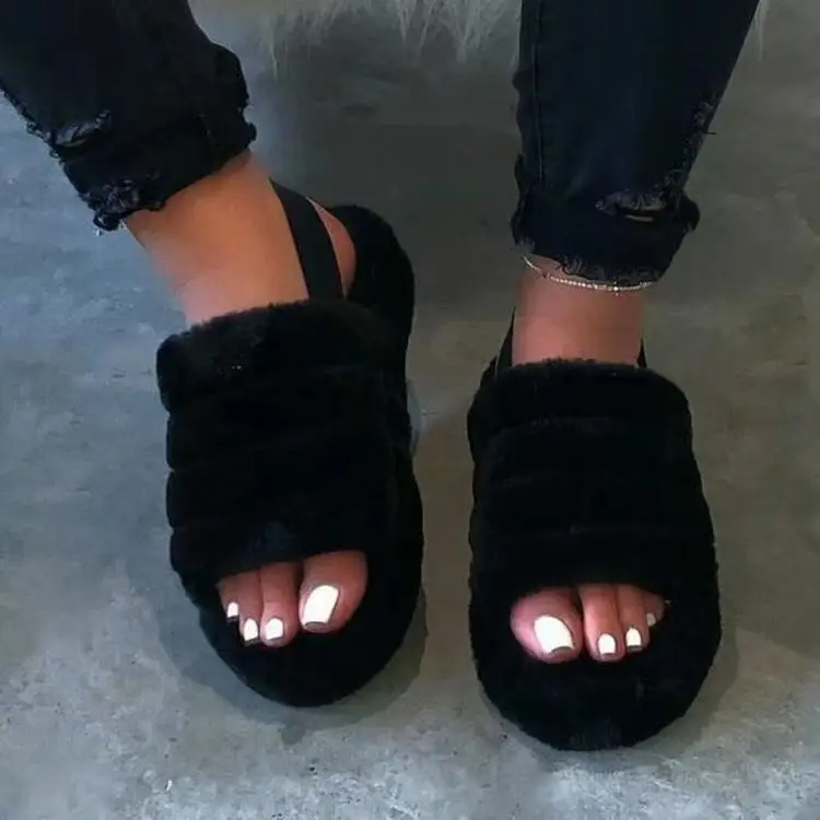 

Pantufas femininas de algodão estilo europeu e americano, chinelos de pelúcia para casal, moda outono e inverno 2021