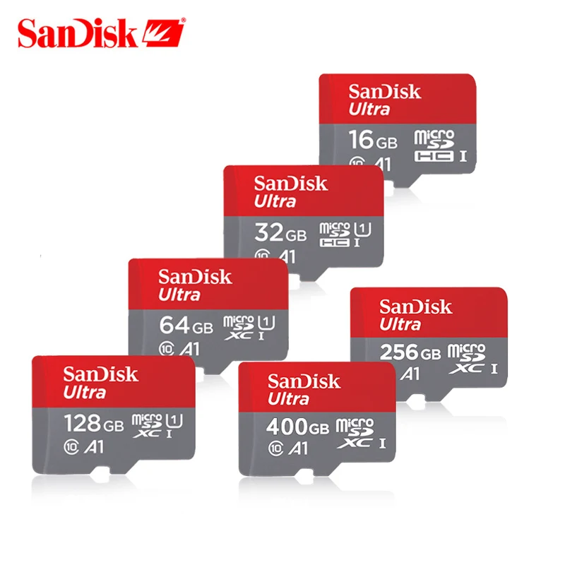 SanDisk Ultra карта памяти 16 ГБ 32 64 Гб 128 200 256 400 micro SD microSDHC microSD tf A1 с адаптером|Карты