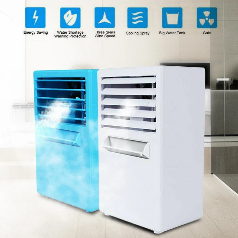 

Многофункциональный портативный мини-кондиционер с USB-разъемом, увлажнитель, очиститель, охлаждающий вентилятор без лопастей, для личного ...
