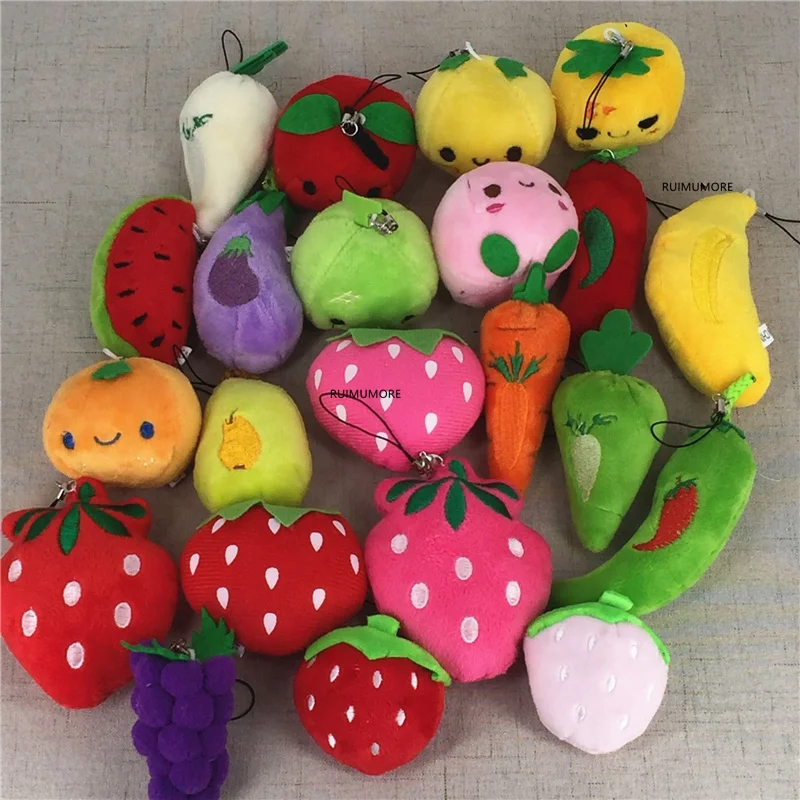 Little 4-13cm Approx. Plush fruit Toy Kid's stuffed Vegetable plush doll with key chain | Игрушки и хобби