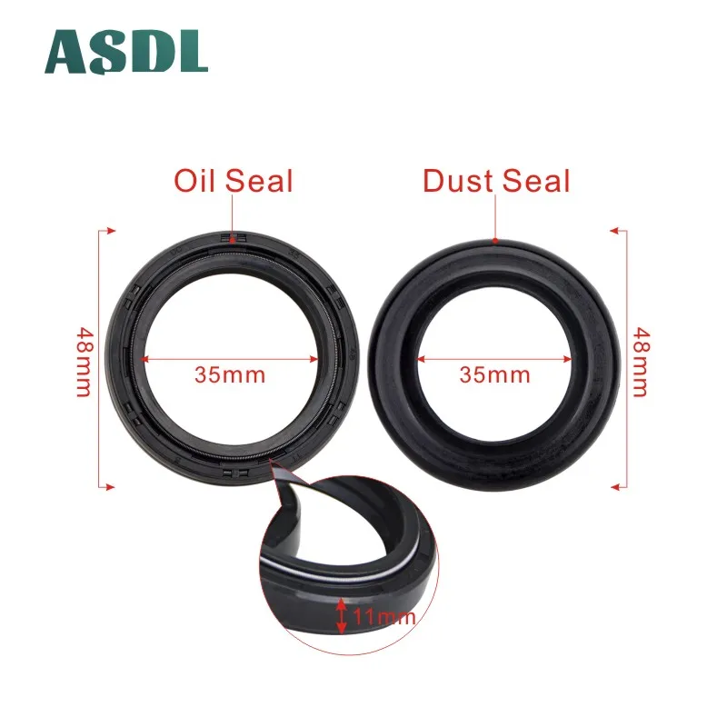 Масляное уплотнение и пылезащитное для передней вилки 35x48x11 35x48 Honda CB750 Yamaha RZ350 Suzuki