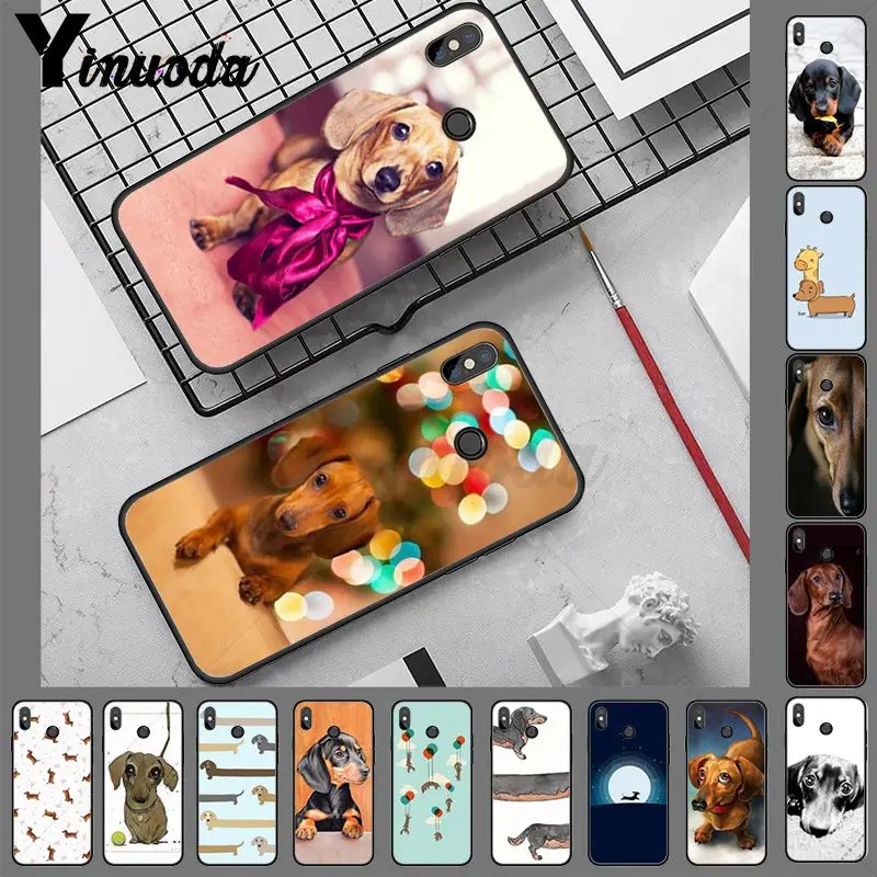 Чехол для мобильного телефона с таксой и зеленой собакой redmi note8 pro note7 note5 note6pro 7 7A 5