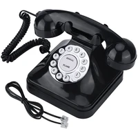 retro vintage antique telephone landline home office desktop phone retro wired landline phone telephone black