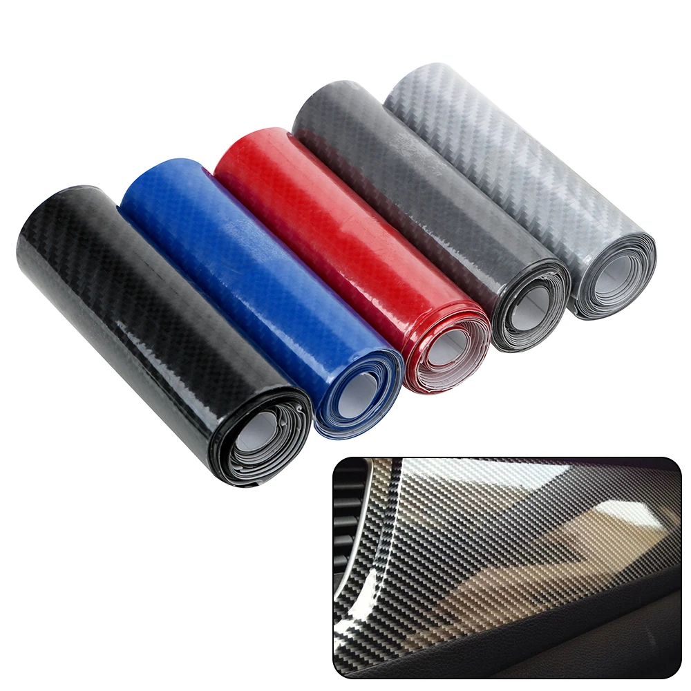 

10cm*152cm Car Carbon Fiber Film DIY Interior Stickers 5D High Glossy Vinyl Decal Motorcycle Car Wrap Universal Auto Accessories