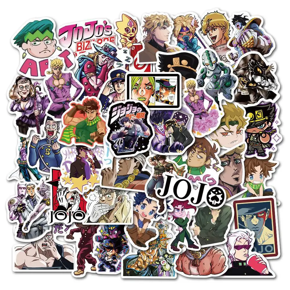 

10/30/50PCS Cartoon Anime JOJO's Bizarre Adventure Creative Graffiti Laptop Skateboard Guitar Phone Case Sticker Wholesale