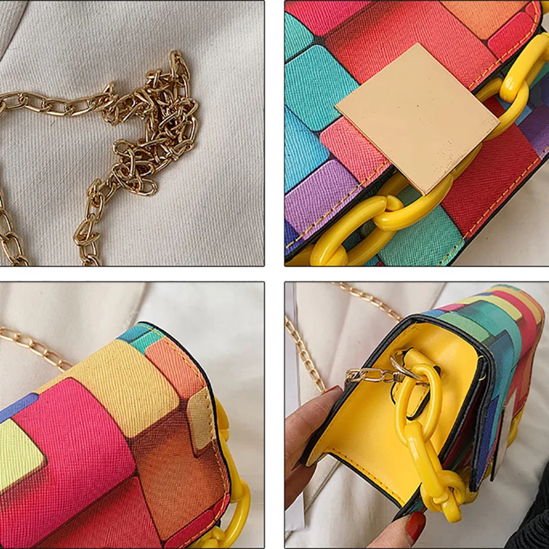 Женская сумка-мессенджер из ПУ кожи с цепочкой | Багаж и сумки