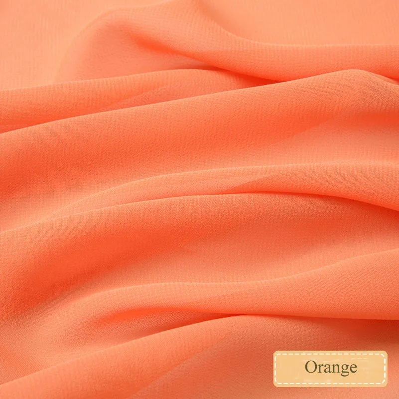 

Solid Color Thin 100d Drape Chiffon Quilting Fabric for Sewing Clothes Dresses by the Meter