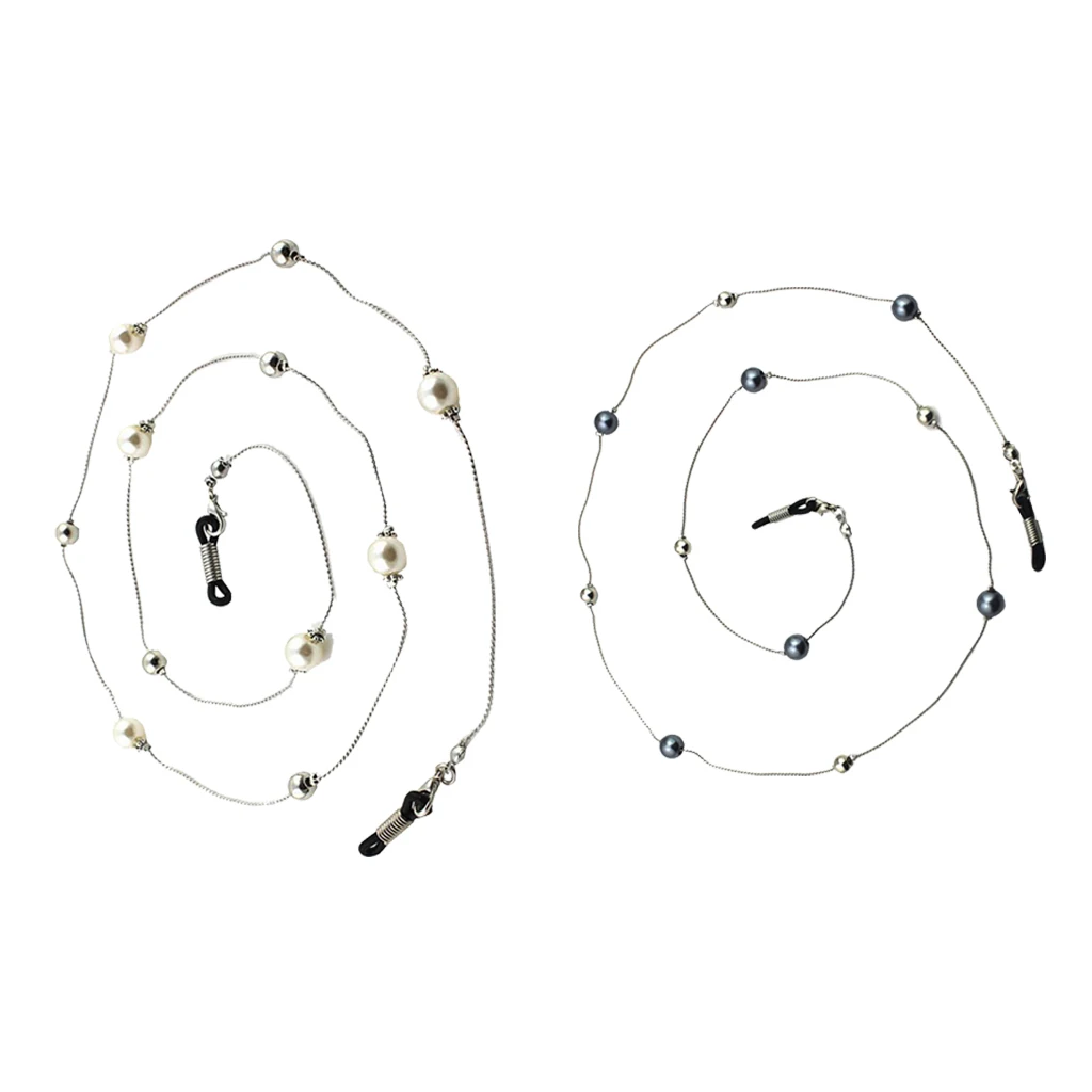 2 шт. жемчужные бусины солнцезащитные очки шейный ремешок для очков шнур