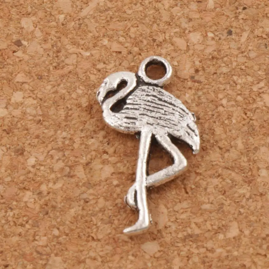 

Flamingo Crane Standing On One Leg Charm Beads 12x23.5mm 150pcs Zinc Alloy Pendants Jewelry DIY L186
