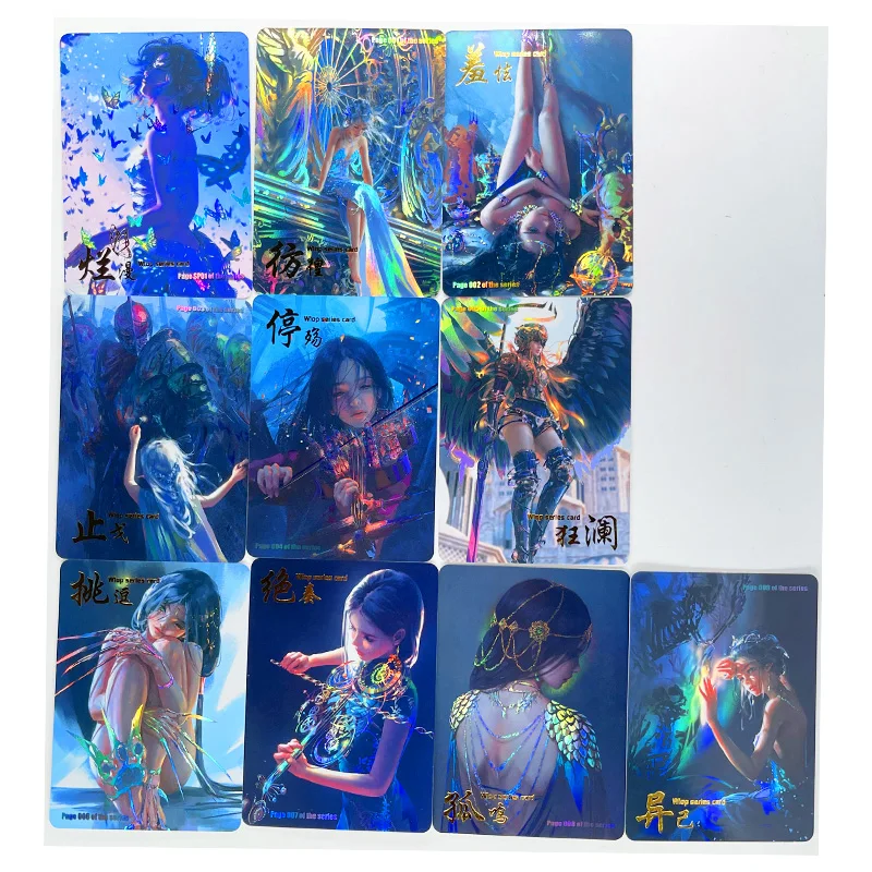 

10 шт./компл. WLOP GIRL ACG сексуальные игрушки хобби Коллекционная Игра коллекционная книга