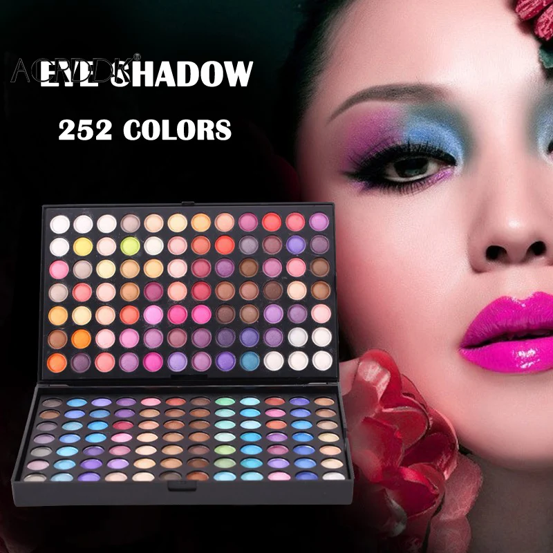 

252 Color Eyeshadow Palette Eye Shadow Makeup Box Makeup Artist Studio School Essential Tools DW