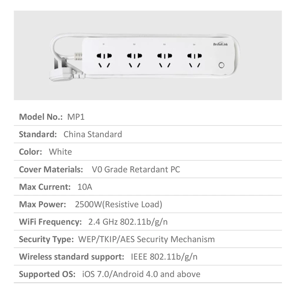 Оригинальный Broadlink MP1 розетка пульт дистанционного Управление отдельно этикетки