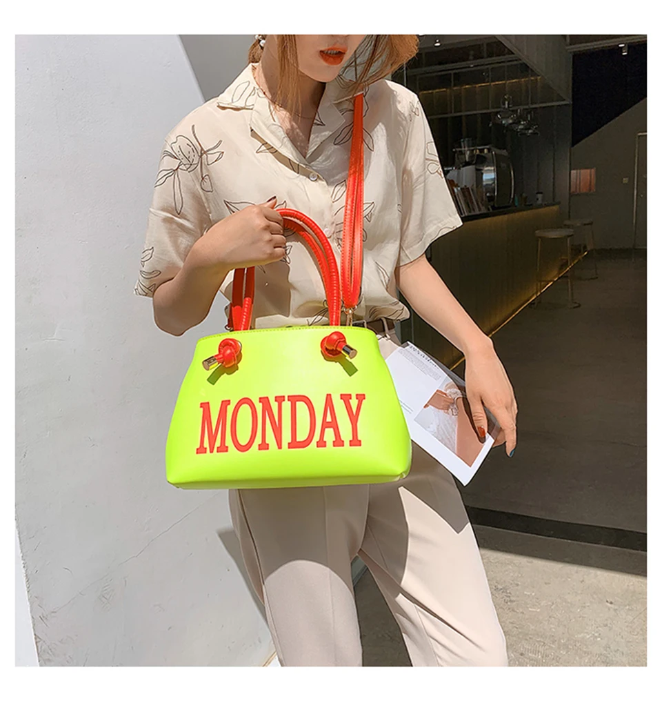 Женская сумка тоут неоновый цвет желтая через плечо из искусственной кожи