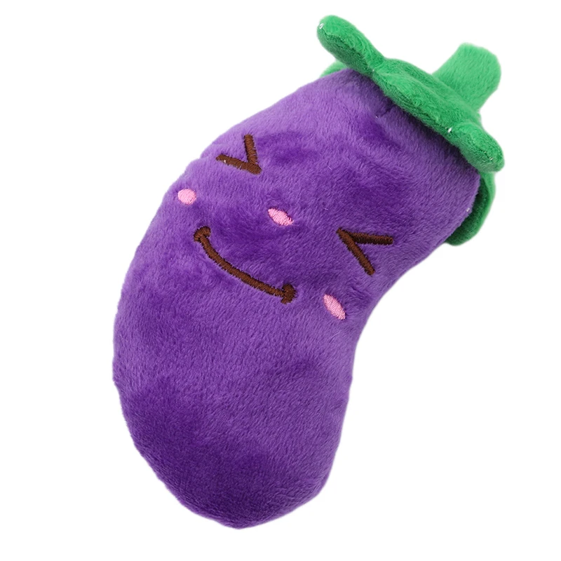 Банан Чили в форме баклажана пищалка со звуком для собак и кошек игрушка