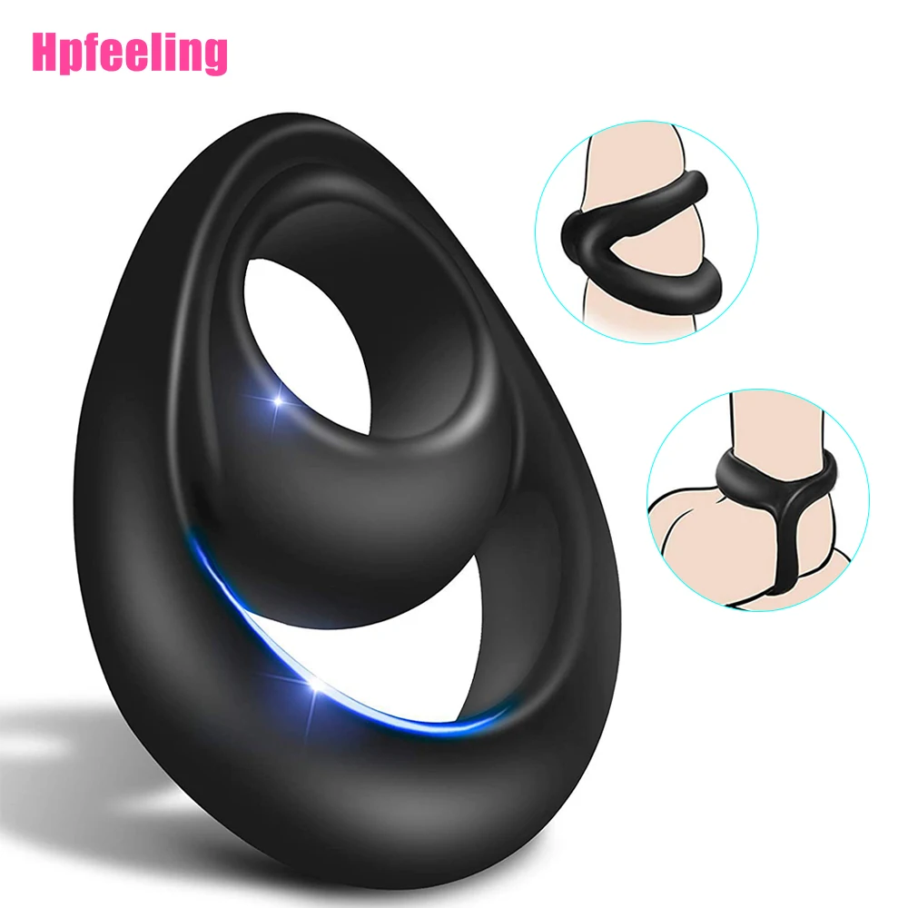 

Male Penis Ring Silicone Male Chastity Device Scrotum Bind Delay Ejaculation Men's Masturbator Cock Ring Sex Toys for Men