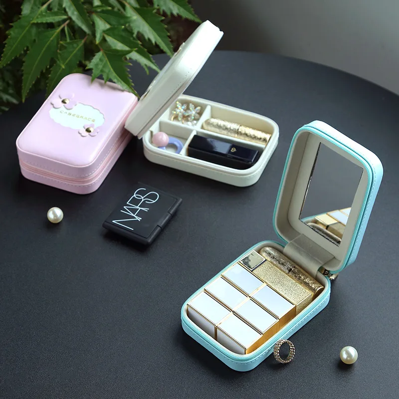 2 цвета милый портативный органайзер для ювелирных изделий дисплей дорожная