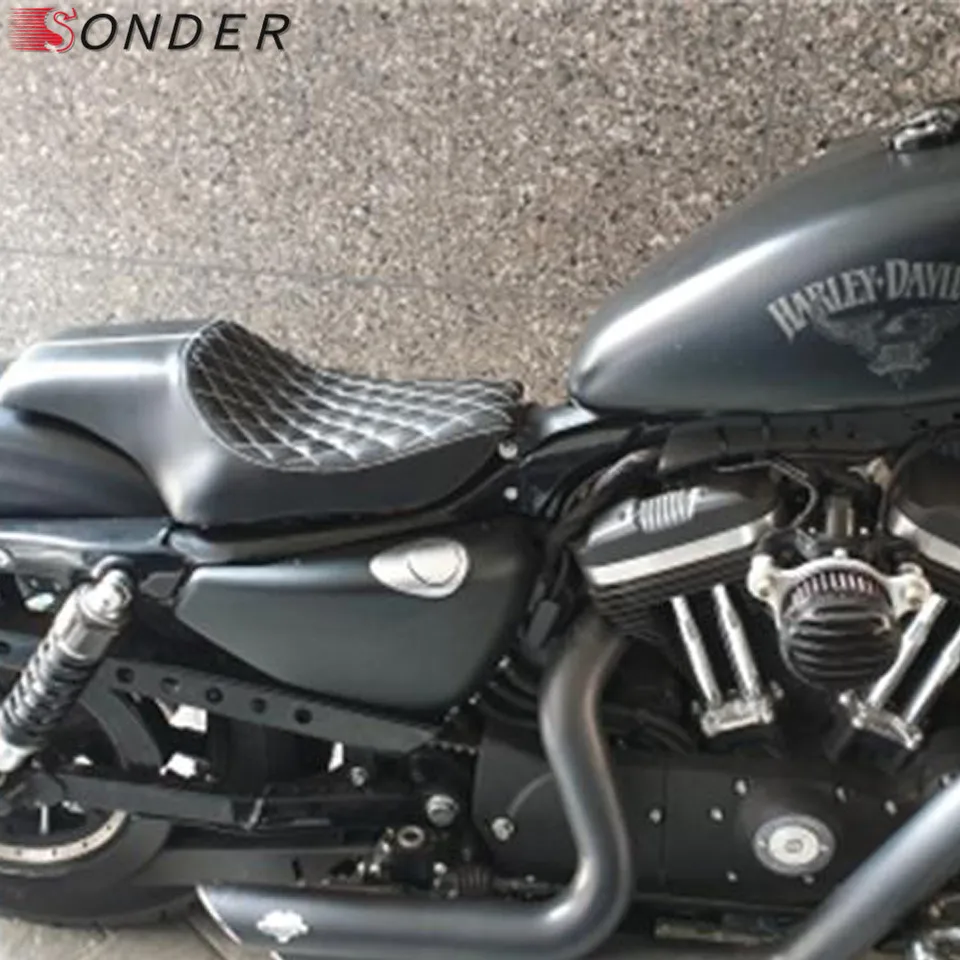 Черное переднее и заднее ПАССАЖИРСКОЕ СИДЕНЬЕ мотоцикла для Harley Sportster XL883 1200 X48 XL