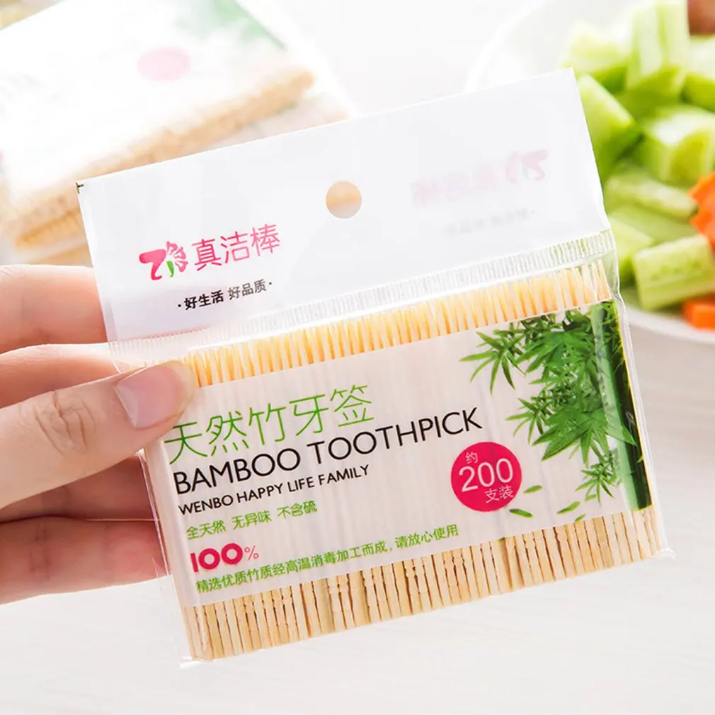 Bamboo 200 шт зубная нить для гигиены полости рта межзубная щетка-зубочистка здоровая