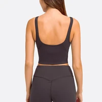 hot selling wholesale pop women sports bra tight gym crop top yoga vest shockproof with chest pad high strength fitness clothing