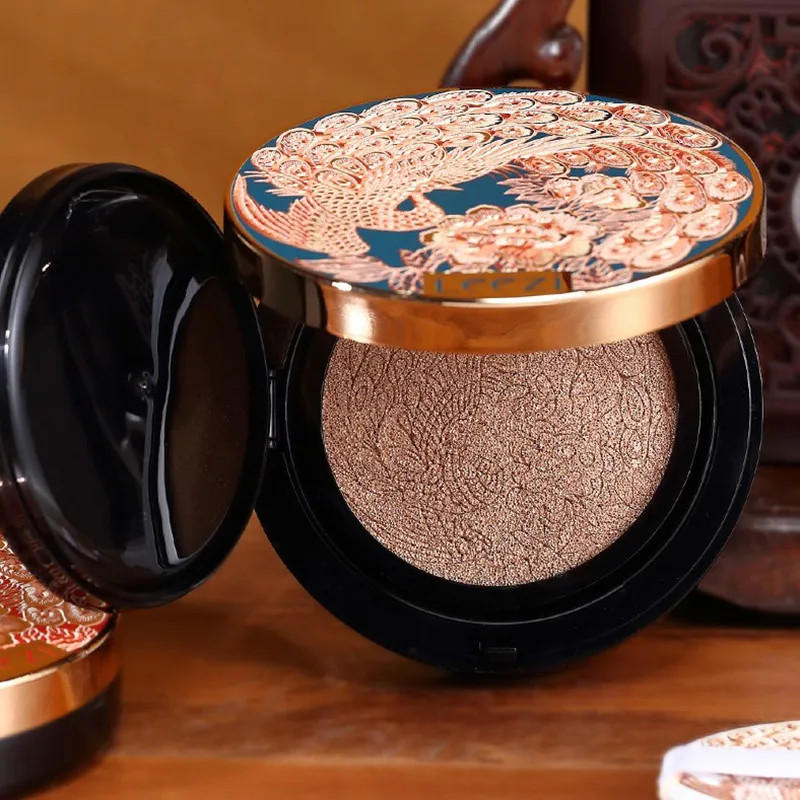 Retro Air Cushion BB CC Glow Foundation Cream For Face Moisturizing Concealer Whitening Beauty Base Cosmetics Makeup |